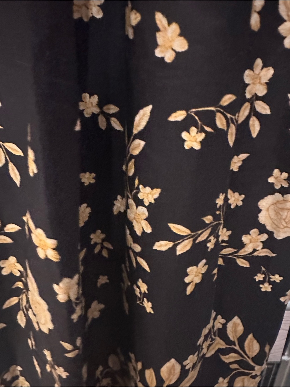 FARM Rio x Anthropologie Black Maxi Dress with Yellow Gold Floral Print ❤️ - Picture 8 of 11
